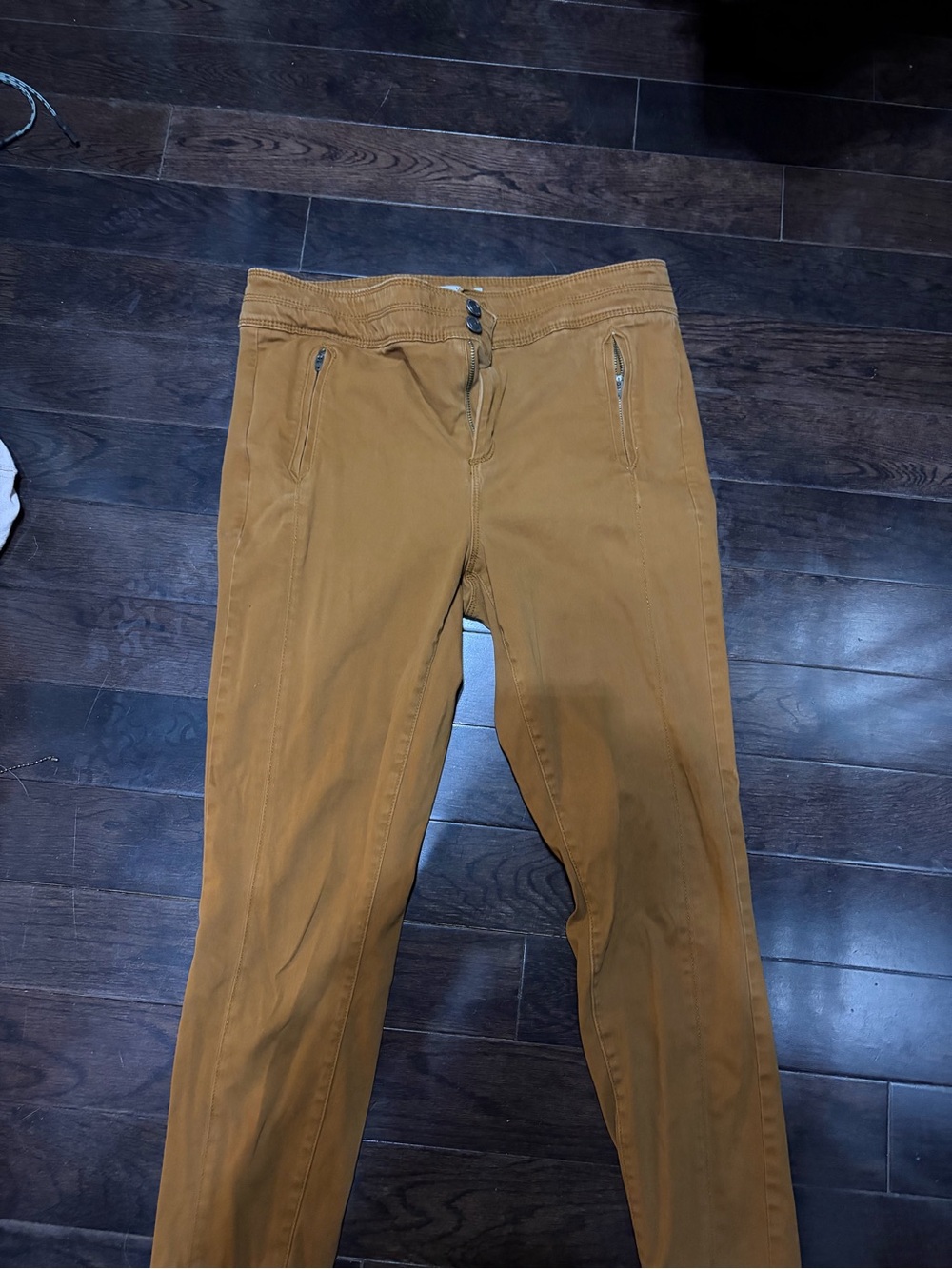 LOFT Skinny Pants in Mustard Brown